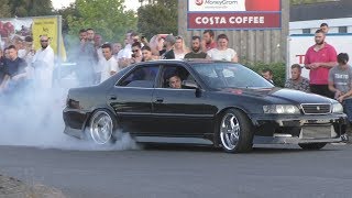 Tuner Cars Leaving Car ShowDRIFTING BURNOUTS amp Crazy Drivers [upl. by Siuoleoj]