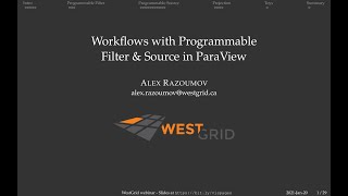 Workflows with Programmable Filter amp Source in ParaView [upl. by Seidler29]