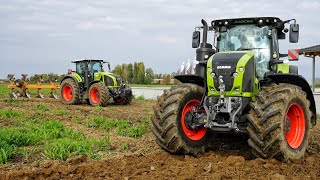 ARATURA XXL  Claas Axion 940960  Moro 57 vomeri  PLOWING IN ITALY [upl. by Maureen611]