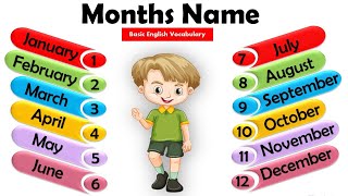 Months Names  Months Name in English  Days of Months  Months in Year Preschool [upl. by Lanuk]