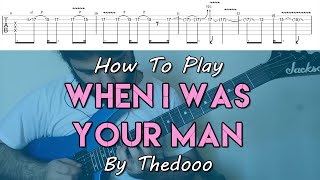 How To Play quotWhen I Was Your Manquot By Bruno Mars  Thedooos Cover Arrangement Tutorial With TAB [upl. by Ingalls]