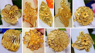 Latest Unique Pure Gold Finger Ring Designs for women [upl. by Selinda]