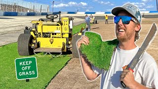 We Put Stadium Grass in Our Racetrack 10000 Fine In Place [upl. by Dagnah]