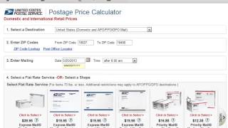 USPS Postal Price Calculator [upl. by Golanka80]