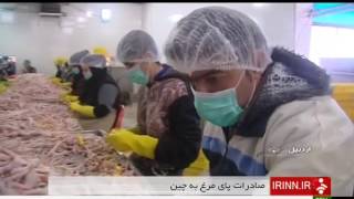 Iran exports Chicken feet to China Ardabil province صادرات پاي مرغ به چين استان اردبيل ايران [upl. by Siradal]