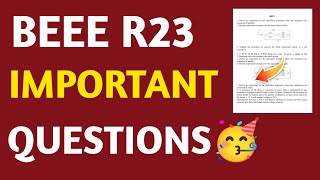 beee r23 important questions beee r23 imp questions 1st sem 1st year [upl. by Elleinad]