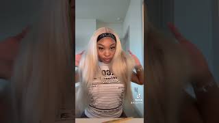 Install this Custom color blonde wig with me🥰 [upl. by Ellainad]