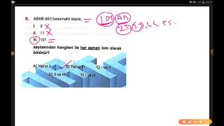 SUPARA TYT MATEMATİK SORU BANKASI BÖLÜNEBİLME TEST 2 [upl. by Nirro]