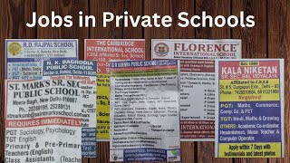 Jobs in Good Private Schools  Teaching and NonTeaching Jobs [upl. by Imac]