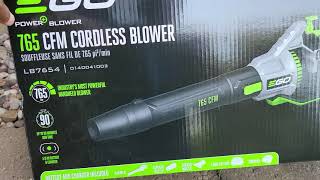 Ego 765 Leaf Blower unboxingfirst use [upl. by Atener350]