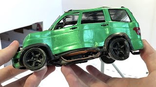 Crash Test Car SUV Uaz Patriot made from plasticine clay [upl. by Laurel514]