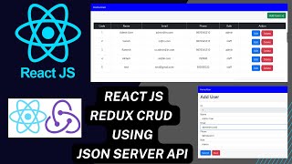 React JS REDUX crud actions using JSONSERVER API  React redux crud actions  React Redux tutorial [upl. by Hendrix963]