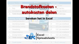 Autokosten brandstofkosten delen  bereken het in Excel ✅ [upl. by Awjan]