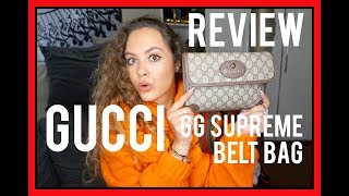 GUCCI BELT BAG REVIEW amp HOW TO STYLE A BELT BAG  CAIE THORPE [upl. by Kciremed938]