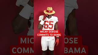 BREAKING Micah DeBose COMMITS To Alabama 4Star OT  Alabama Football Recruiting shorts [upl. by Nicko155]