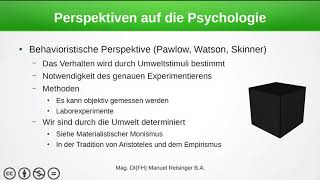 Psychologie  Einführung  Perspektiven der Psychologie [upl. by Yntrok]