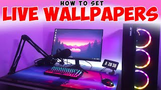 How to Set Custom Live Wallpapers In PC amp Laptop Quick Tutorial HINDI [upl. by Hulen819]