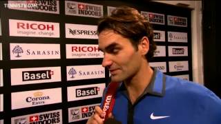 Federer Pleased With Performance vs Paire In Basel [upl. by Graybill]