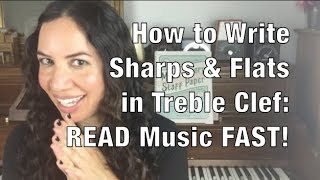 Music Theorist Teaches How to Write Sharps amp Flats in Treble Clef and ugh Enharmonic Equivalents [upl. by Davina]