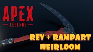 REV AND RAMPART HEIRLOOM Revenant Heirloom LEAKED Animations  Twitch Prime Skins  Pathfinder [upl. by Kylynn224]