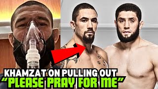 Khamzat Chimaev Reaction On Pulling Out Of His Fight Against Robert Whittaker [upl. by Riggall]