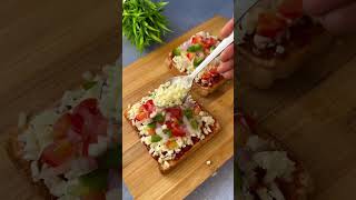 Bread Pizza recipe  Indian style pizza  Flavours Of Food [upl. by Bernette]