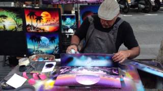 Las Ramblas Spraypaint Art 220613 1080p HD [upl. by Lashonda]