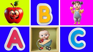 ABC song  ABC phonics song for toddlers  a for apple  nursery rhymes [upl. by Aloke]