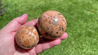 Leopardite Spheres  or really Leopardite Jasper [upl. by Dieball]