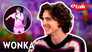 Timothée Chalamet’s viral high school performance inspired ‘Wonka’ role  Etalk Extended Interview [upl. by Philo603]