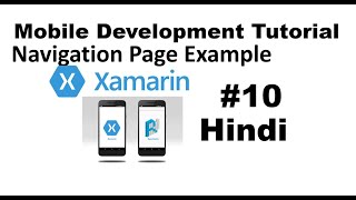 XamarinForms Tutorial For Beginners 10  Navigation Page in Hindi [upl. by Einhoj623]