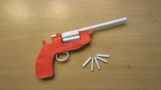 How to make a Paper Revolver that Shoots Paper Bullet Paper Gun [upl. by Alael313]