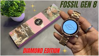 Fossil Gen 8 Diamond Edition Gold Color  1st Time On YouTube  Full Unboxing And Review [upl. by Aziul]