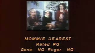 Siskel amp Ebert 1981  Continential Divide  Only When I Laugh  Body Heat  Mommie Dearest [upl. by Gaiser465]