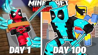 I Survived 100 Days as DIAMOND DEADPOOL in HARDCORE Minecraft [upl. by Elie]