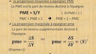 Macroéconomie S2 partie 14 quot le modèle keynésien  le fonction de lépargne quot [upl. by Sheila]