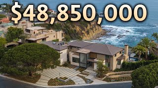 Touring a 48850000 Cliffside OceanFront California MEGA MANSION [upl. by Rezeile839]