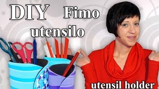 FIMO Utensilo Polymer Clay Utensil Holder  Tutorial HDDE ENSub [upl. by Atiran]