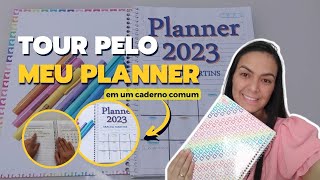 ORGANIZE SUA VIDA COMIGO✨ Planner anual 2023 em caderno comum  organização da rotina e das finanças [upl. by Corinna891]