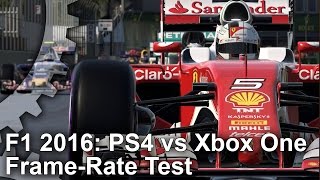 F1 2016 PS4 vs Xbox One Gameplay FrameRate Test [upl. by Shafer640]