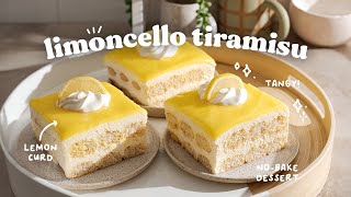 Limoncello Tiramisu 🍋 make a lemony dessert with me its so good 😭 [upl. by Elenaj]