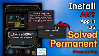 How to Sideload Apps on iOS Permanent Solution to Unable to VerifyProblem [upl. by Johny]