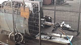 Removing of keyless grar pinion gear of AC traction motor [upl. by Olympium]