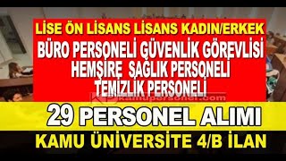 Harran Üniversitesi 4B Sözleşmeli Personel Alım İlanı 29 Temizlik Büro Sağlık Güvenlik Görevlisi [upl. by Surtemed]