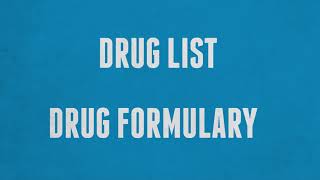 What are Drug List and Formularies [upl. by Frans769]