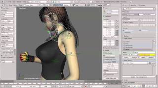 Blender 257 DOA Hitomi rig demo 1 [upl. by Baugh623]