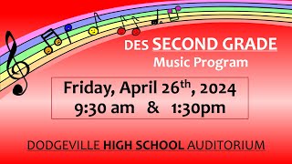 2024 DES 2nd Grade Music Program Friday April 26 2024 [upl. by Hardner]