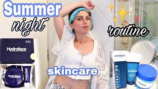 SUMMER NIGHT SKINCARE ROUTINE with Onycosolve and Hydroface [upl. by Ahsinrac294]