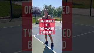 1️⃣ handed or 2️⃣ handed backhand pickleball pickleballtips [upl. by Haswell463]