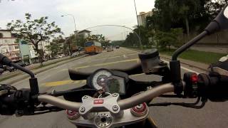 Aprilia Tuono V4R APRC top speed test 1 [upl. by Sallad]